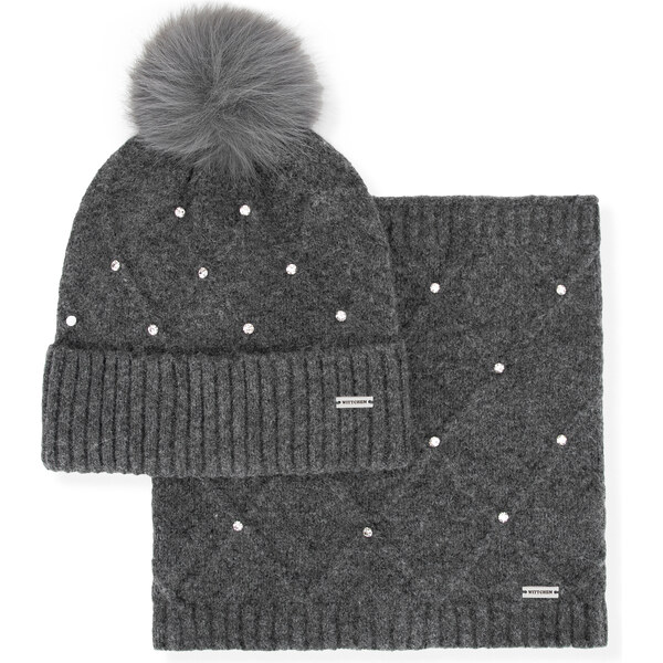 Wittchen Dámsky zimný set – čiapka a komin s logom výrobcu 101-SF-206 66078456