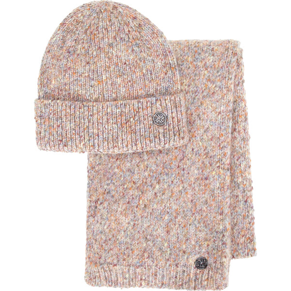 Wittchen Béžový dámsky zimný set – čiapka a šál s logom výrobcu 101-SF 66078457