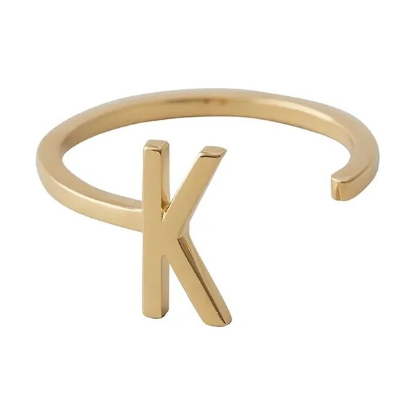 Strieborný pozlátený prsteň Design Letters 60861148