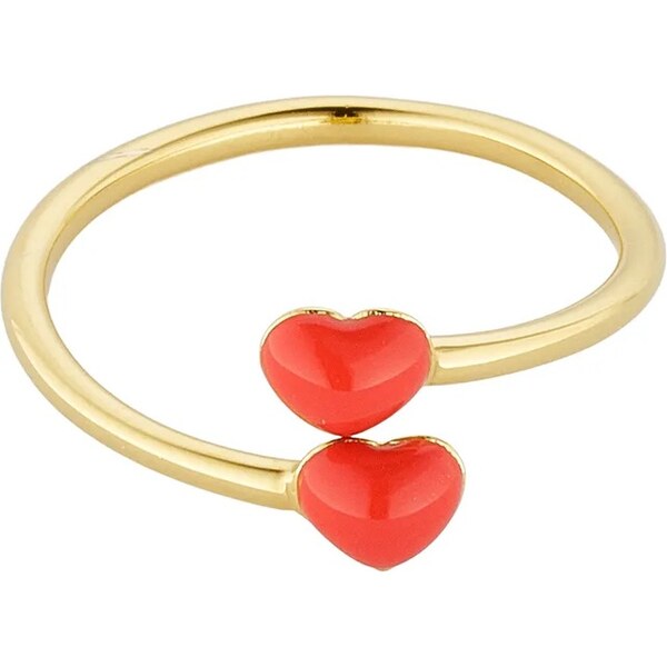 Strieborný pozlátený prsteň Design Letters 60861039