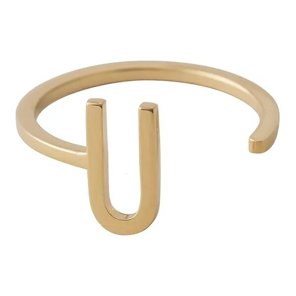 Strieborný pozlátený prsteň Design Letters 60861033