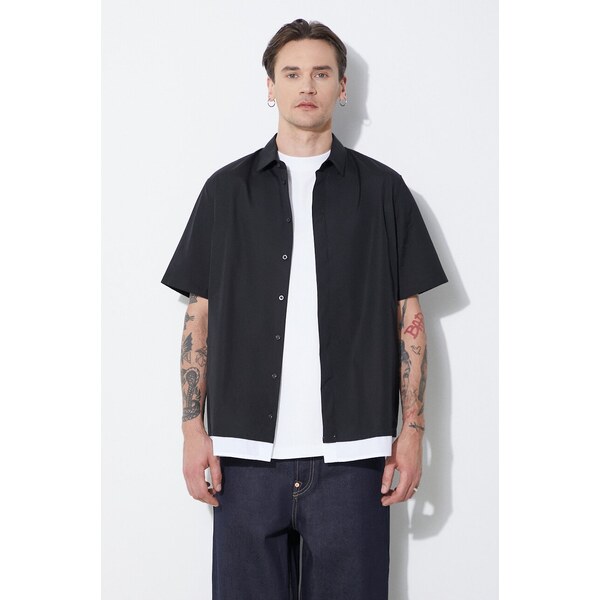 Bavlnená košeľa Neil Barrett Loose Double Layer Short Sleeve Shirt 61025480