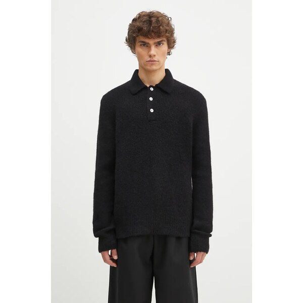 Vlnený sveter Norse Projects Rasmus Relaxed Brushed Polo 61025726