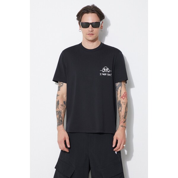 Bavlnené tričko Neil Barrett Slim I See You 61668307