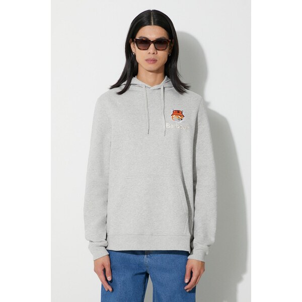 Bavlnená mikina Barbour x Maison Kitsune Fox Head Hoodie 64734051