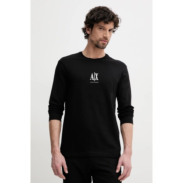 Bavlnené tričko s dlhým rukávom Armani Exchange 62632016