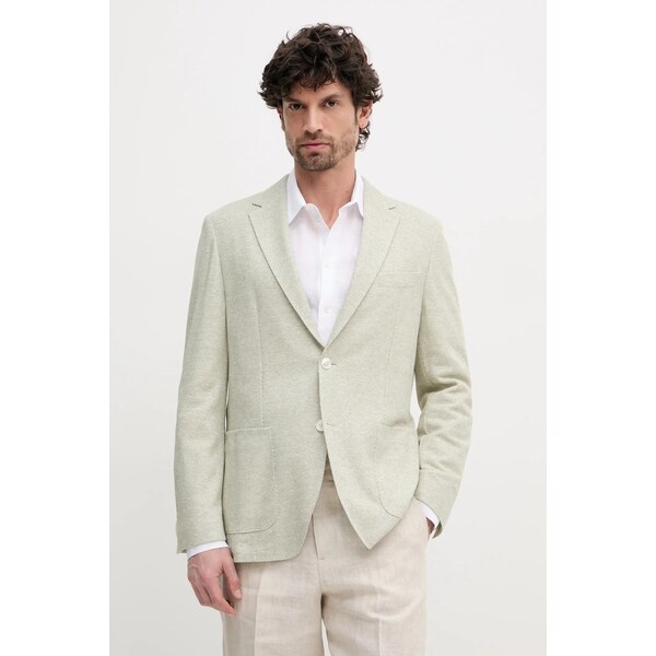 Sako s prímesou ľanu BOSS 66674967