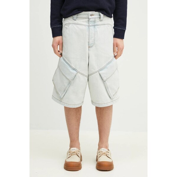 Rifľové krátke nohavice Marcelo Burlon Bleach Dnm Wide Cargo Shorts 63658848
