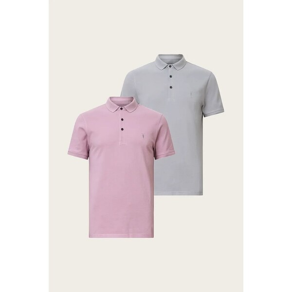 Bavlnené polo tričko AllSaints REFORM 2-pak 64242307