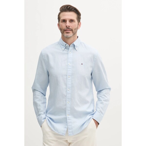 Košeľa s prímesou ľanu Tommy Hilfiger 63312937
