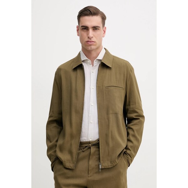 Ľanový kabát BOSS 63155823