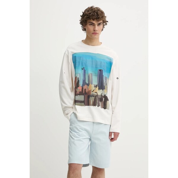 Bavlnené tričko s dlhým rukávom HUGO 63763810