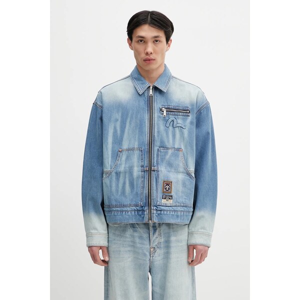 Rifľová bunda Evisu Worker Denim w Emboss Kamon 63659020