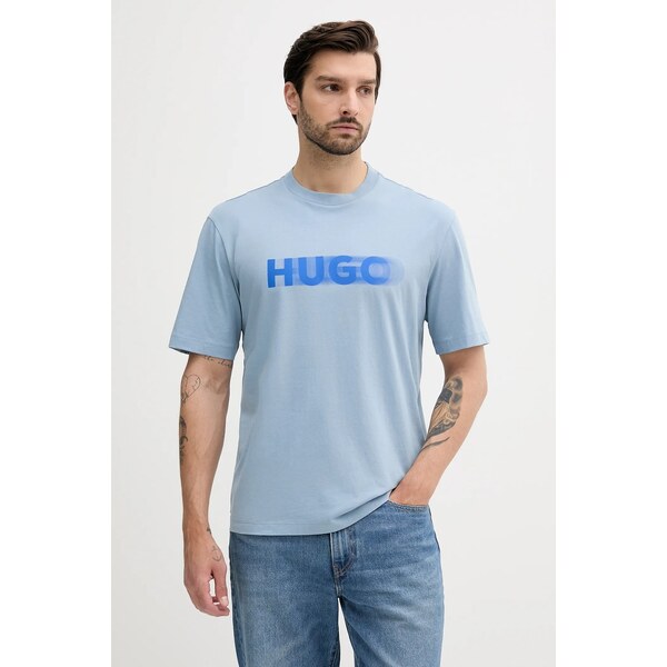 Bavlnené tričko Hugo Blue Nalax 63746616