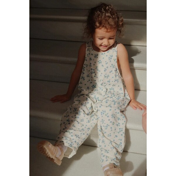 Detské bavlnené dupačky Konges Sløjd RHW x KS MIOBLU OVERALLS GOTS 63787606