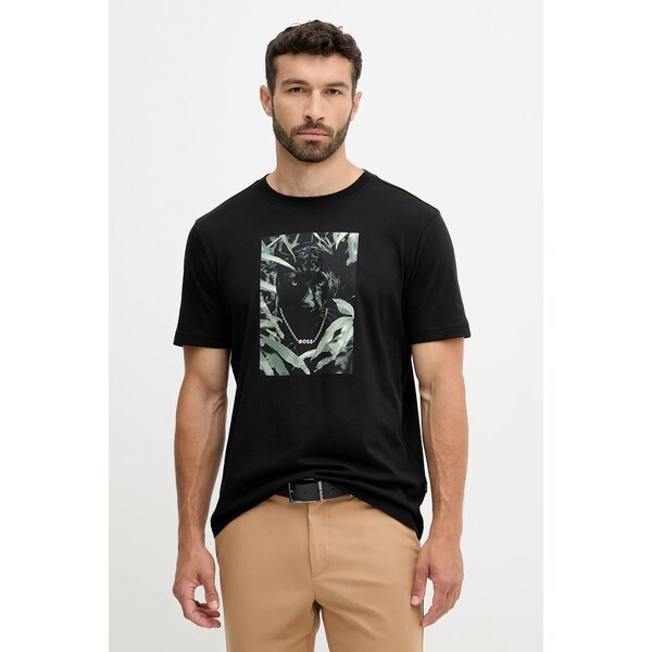 Bavlnené tričko BOSS Orange Te_Animali 64282360