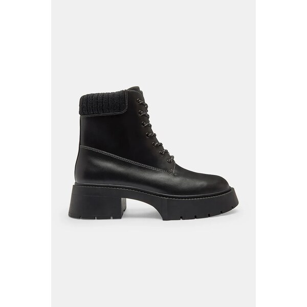 Kožené členkové topánky Coach Leah Platform 65666111