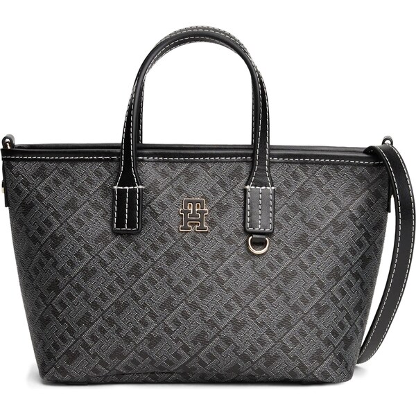 TOMMY HILFIGER Shopper čadičová / čierna / biela 66037281