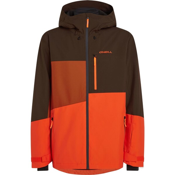ONEILL Športová bunda Fwccruz Triple Snow čokoládová / homárová / 66037350