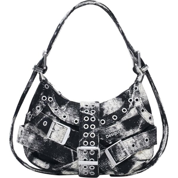 Desigual Kabelka na rameno čierny denim / biela 66037436