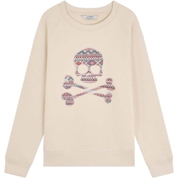 Scalpers Mikina Kilim modrozelená / bordová / šedobiela 66037462