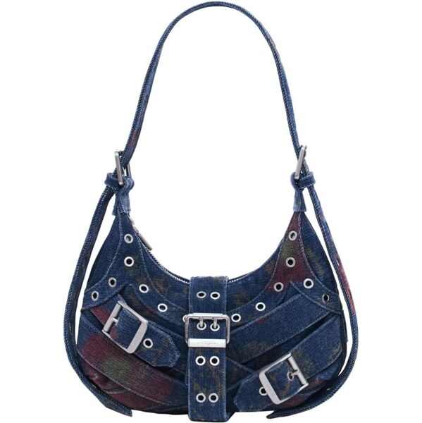 Desigual Kabelka na rameno tmavomodrá / hnedá 66037502