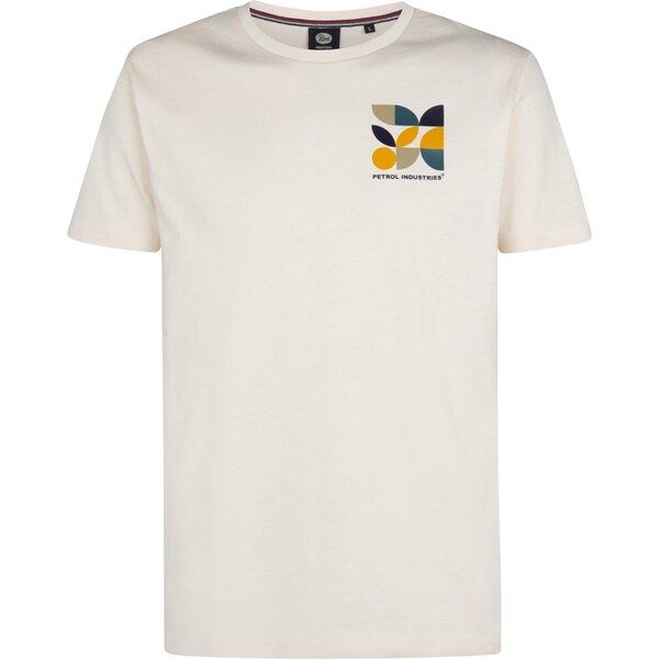 Petrol Industries Tričko Oglala žltá / tmavozelená / biela ako vlna 66037493