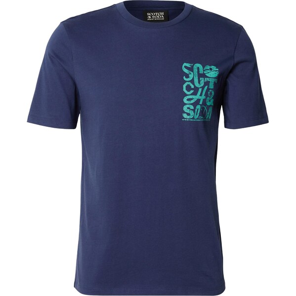 SCOTCH & SODA Tričko tyrkysová / tmavomodrá 66038754