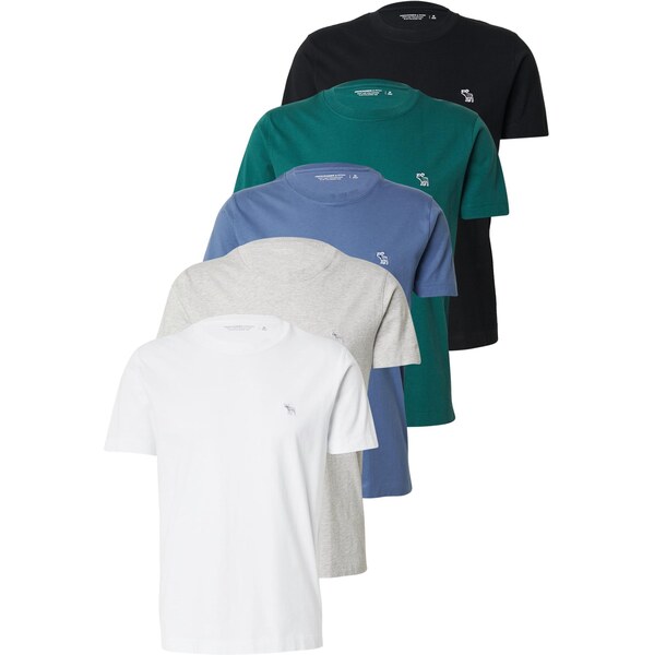 Abercrombie & Fitch Tričko tmavomodrá / svetlosivá / zelená / čierna / 66039083