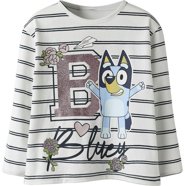 NAME IT Tričko NMFSISKA BLUEY svetlomodrá / tmavomodrá / rosé / biela 66039185