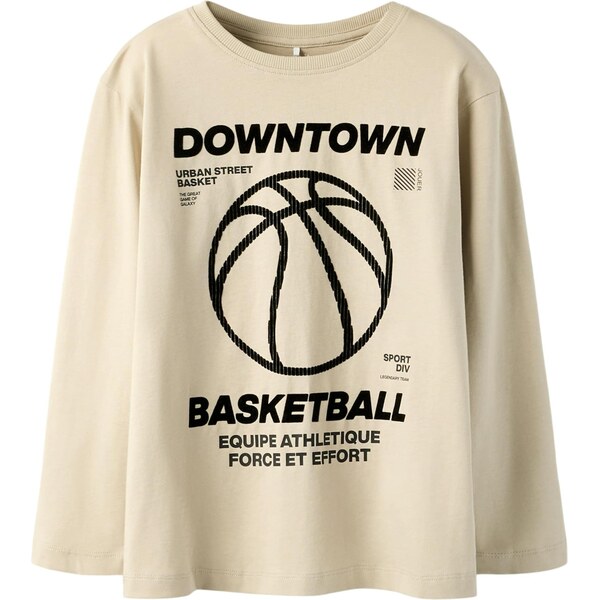 NAME IT Tričko NKMRAMSEY žltohnedá / čierna 66039193