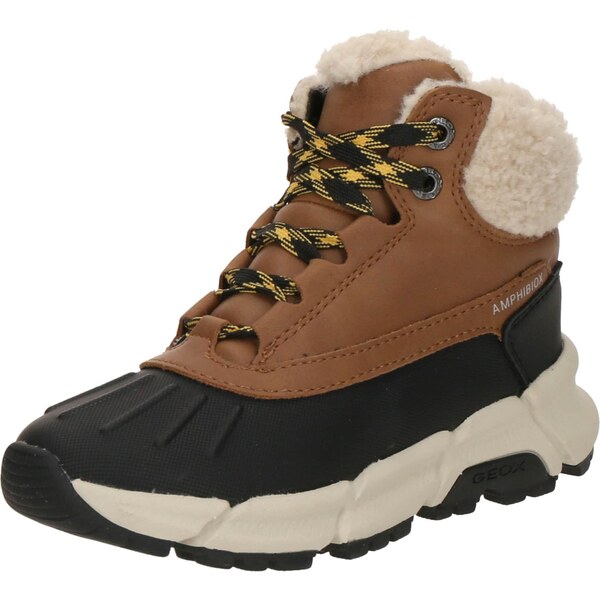 GEOX Snehule FLEXYPER PLUS hnedá / žltá / čierna / biela 66039338