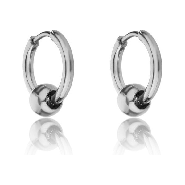 Marc Malone Oceľové kruhové náušnice Everly Silver Earrings MCE23023S 66585244