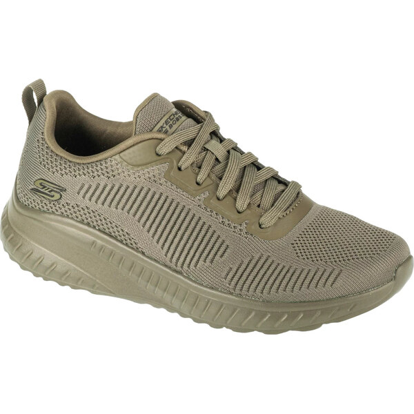 Dámske khaki tenisky Skechers Bobs Squad Chaos - Face Off 117209-OLV 52671286