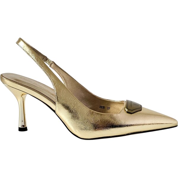 Zlaté slingback lodičky Laura Biagiotti Metal Gold 62850069