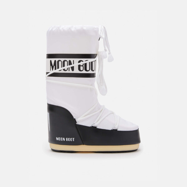 Dámske bielo-čierne snehule Moon Boot Icon Nylon 66048700