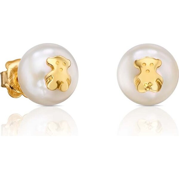 Zlaté náušnice Tous Pearls 65480843