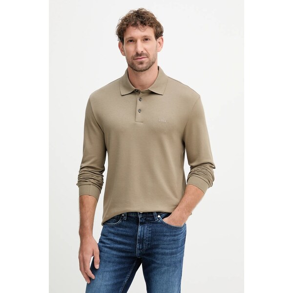 Bavlnené tričko s dlhým rukávom BOSS Pado 30 65343777