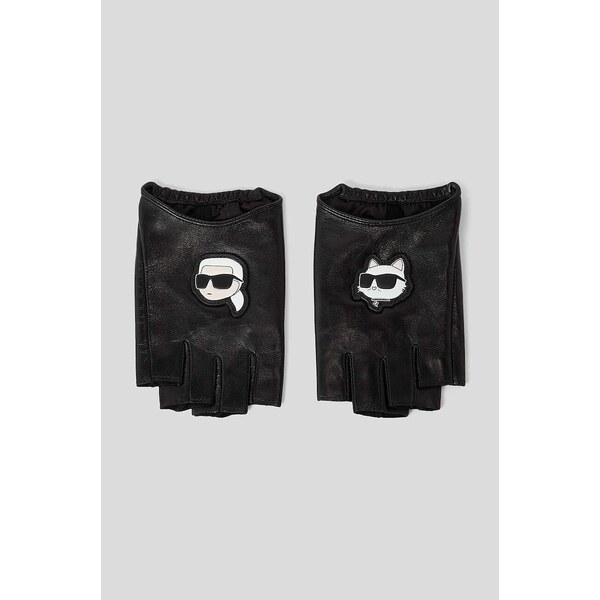 Kožené rukavice bez prstov Karl Lagerfeld 37049891