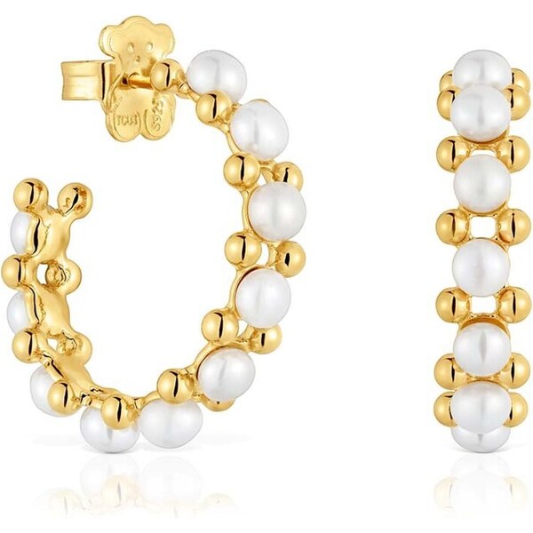 Strieborné pozlátené náušnice Tous 64309063