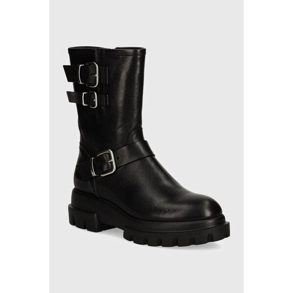 Kožené členkové topánky AGL Chunky Biker 54138554