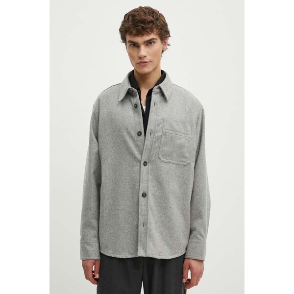 Vlnená košeľa A.P.C. surchemise basile brodee poitrine 54138552