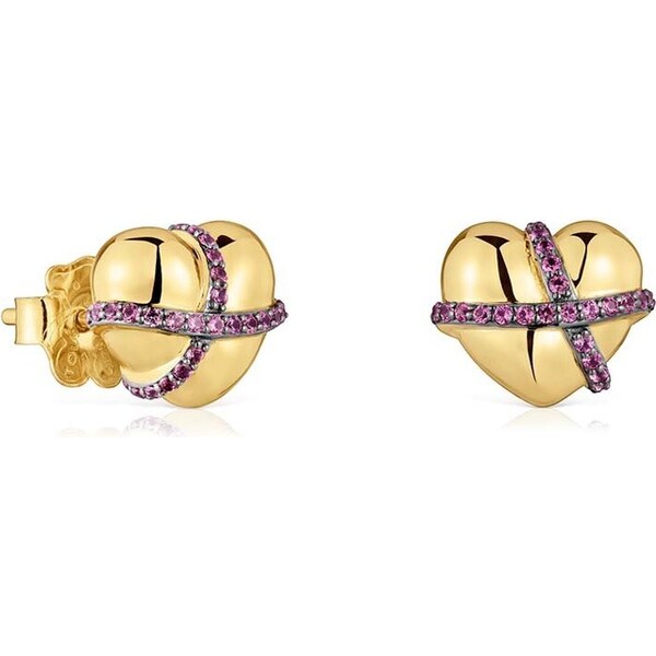 Strieborné pozlátené náušnice Tous Lligat 64304833