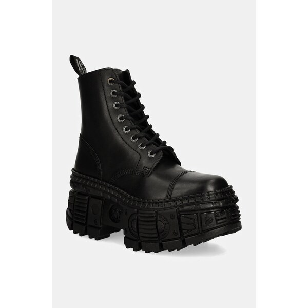 Kožené workery New Rock CRUST NEGRO + TANK CASCO NEGRO 55855053