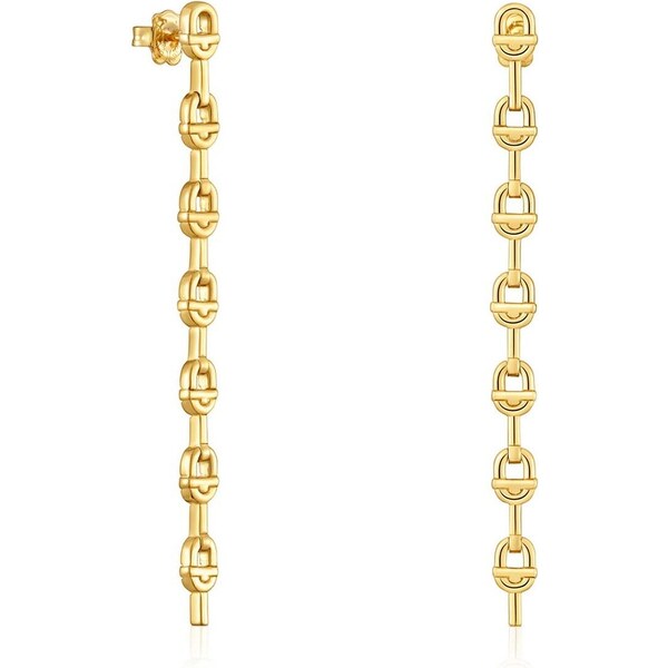 Strieborné pozlátené náušnice Tous Manifesto 64312092