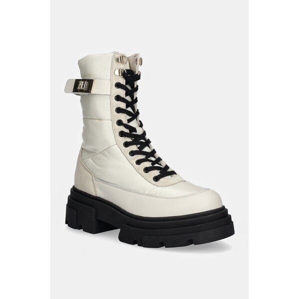 Členkové topánky Tommy Hilfiger BIKER LEATHER MIX LACE-UP 57602376