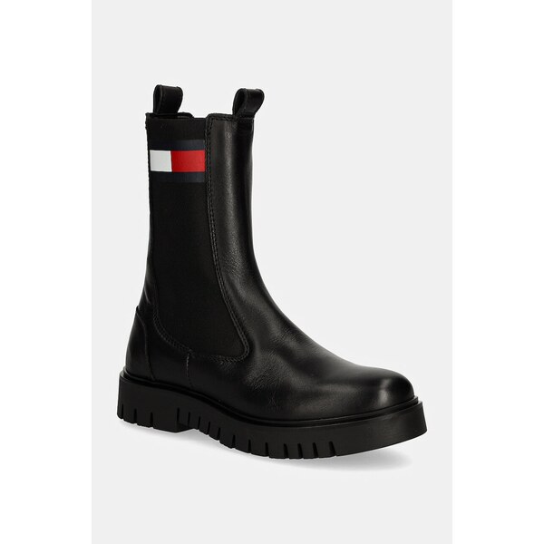 Kožené topánky chelsea Tommy Jeans TJW LONG CHELSEA BOOT 55870300
