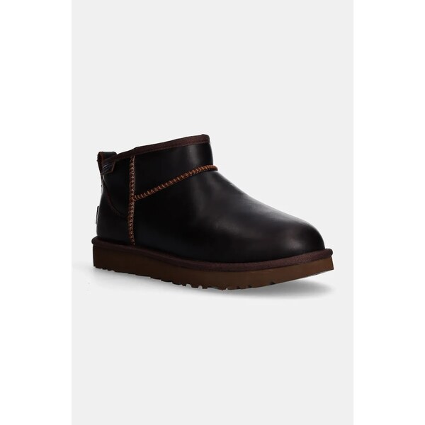 Kožené snehule UGG Classic Ultra Mini Lthr Regen 58346741