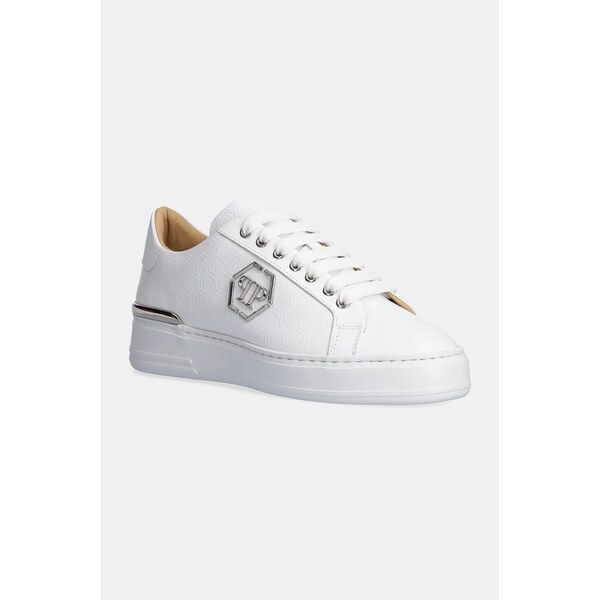 Kožené tenisky Philipp Plein Nappa Lo-Top Monogram 58374466