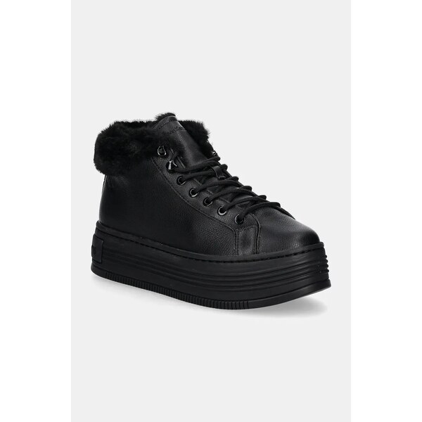 Kožená obuv Calvin Klein Jeans BOLD PLATF LOW LACEUP MG LTH 58489182